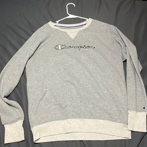 Grey Kids large Champion sweatshirt